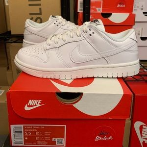 Nike Dunk Low Triple White Shoes DD1503-109 Women's Sizes